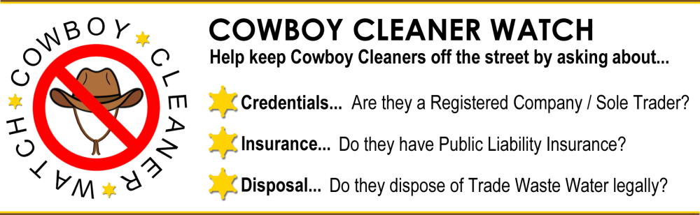 Click here to visit the Cowboy Cleaner Watch website, and find out how you can help keep cowboy wheelie bin cleaners off the street Help keep Cowboy Wheelie Bin Cleaners off the street - ask the right questions and look out for accredited accredited cleaners